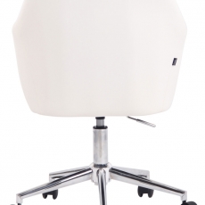 Konferenčná stolička Filton, syntetická koža, biela - 5