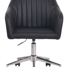 Konferenčná stolička Filton, syntetická koža, čierna - 2