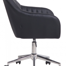 Konferenčná stolička Filton, syntetická koža, čierna - 3