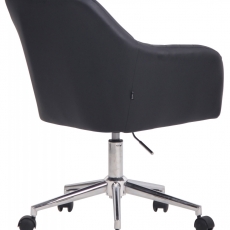 Konferenčná stolička Filton, syntetická koža, čierna - 4