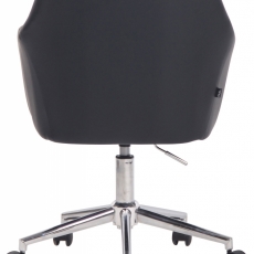 Konferenčná stolička Filton, syntetická koža, čierna - 5
