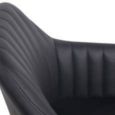 Konferenčná stolička Filton, syntetická koža, čierna - 7