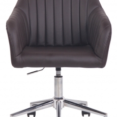 Konferenčná stolička Filton, syntetická koža, hnedá - 2