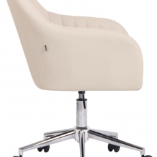 Konferenčná stolička Filton, syntetická koža, krémová - 3