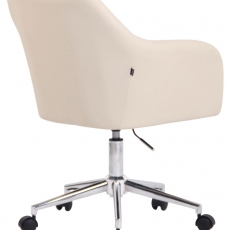 Konferenčná stolička Filton, syntetická koža, krémová - 4
