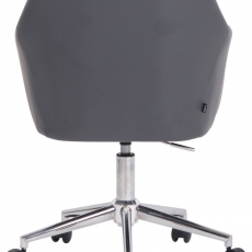 Konferenčná stolička Filton, syntetická koža, šedá - 5
