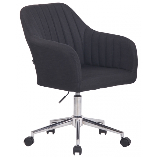 Konferenčná stolička Filton, textil, čierna - 1