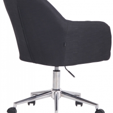 Konferenčná stolička Filton, textil, čierna - 4