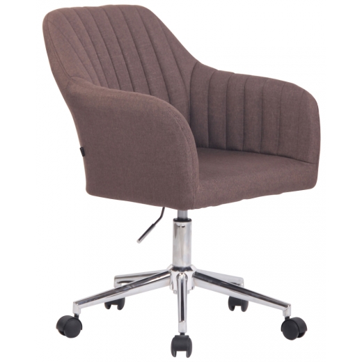 Konferenčná stolička Filton, textil, hnedá - 1