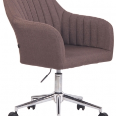 Konferenčná stolička Filton, textil, hnedá - 1