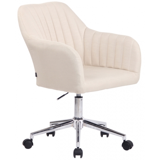 Konferenčná stolička Filton, textil, krémová - 1