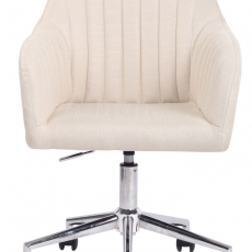 Konferenčná stolička Filton, textil, krémová - 2