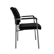 Konferenčná stolička Flash (SET 4 KS) syntetická koža, čierna - 3