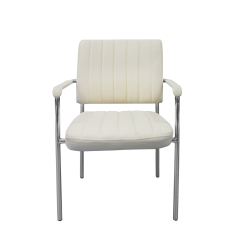 Konferenčná stolička Glos (SADA 4 ks), syntetická koža, béžová