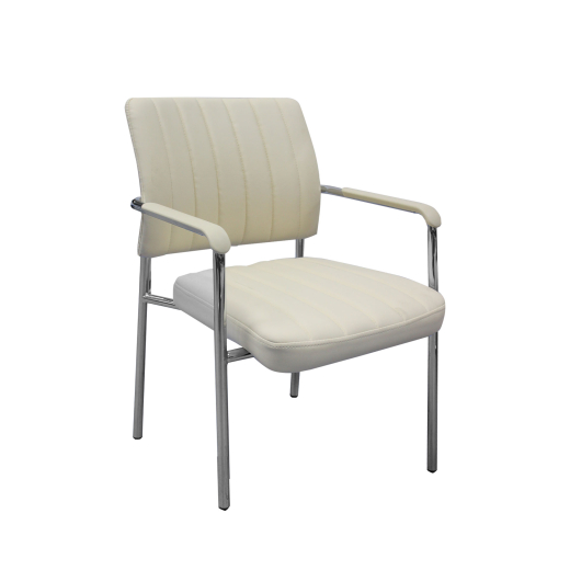 Konferenčná stolička Glos, syntetická koža, béžová - 1