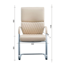 Konferenčná stolička Grande (SET 2 ks), syntetická koža, béžová - 2