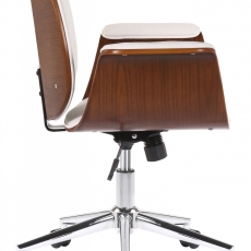 Konferenčná stolička Kemberg, syntetická koža, biela - 2