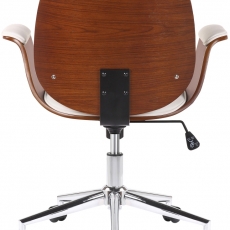 Konferenčná stolička Kemberg, syntetická koža, biela - 4