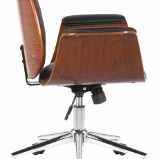 Konferenčná stolička Kemberg, syntetická koža, čierna - 2