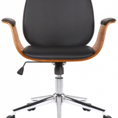 Konferenčná stolička Kemberg, syntetická koža, čierna - 3