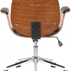 Konferenčná stolička Kemberg, syntetická koža, čierna - 4