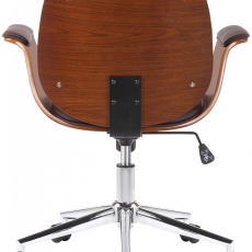Konferenčná stolička Kemberg, syntetická koža, hnedá - 4