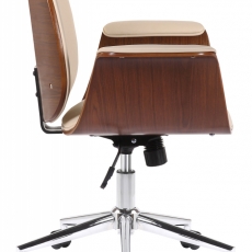 Konferenčná stolička Kemberg, syntetická koža, krémová - 2