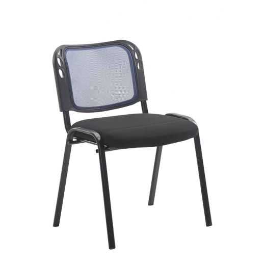 Konferenčná stolička Michael, čierna/modrá - 1