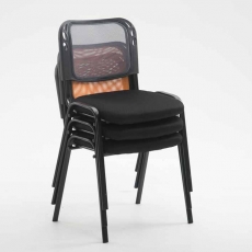 Konferenčná stolička Michael, čierna/oranžová - 4