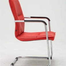 Konferenčná stolička Seattle (SET 2 ks), červená - 3