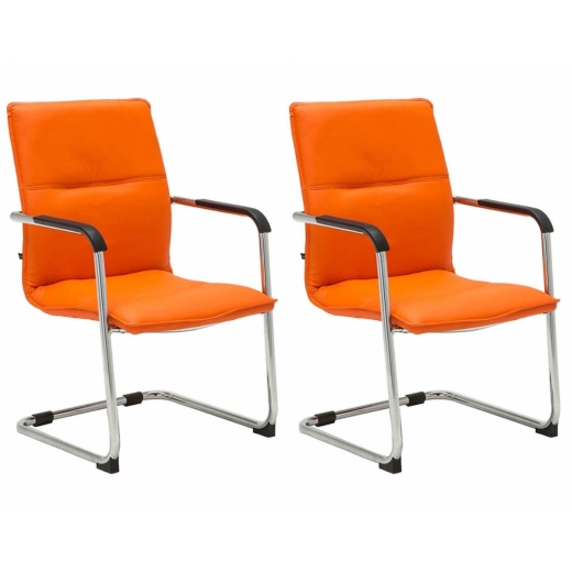 Konferenčná stolička Seattle (SET 2 ks), oranžová - 1