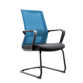 Konferenčná stolička Smart (SET 2 ks), textil, svetlomodrá