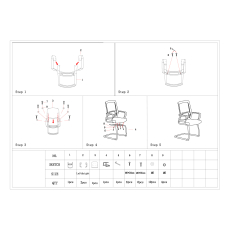 Konferenčná stolička Smart (SET 2 ks), textil, svetlomodrá - 2