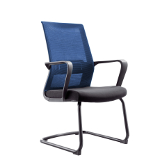 Konferenčná stolička Smart (SET 2 ks), textil, tmavomodrá - 3