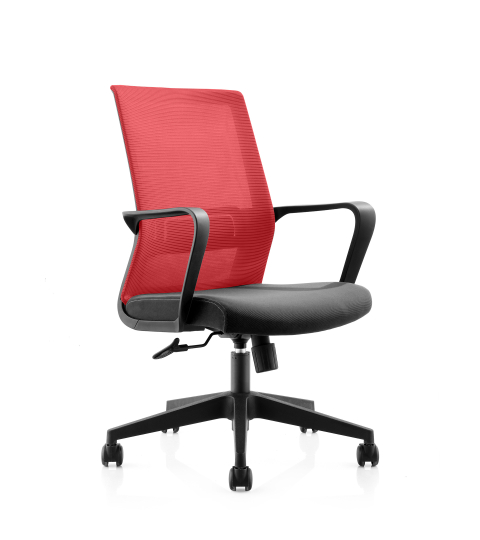 Konferenčná stolička Smart, textil, červená