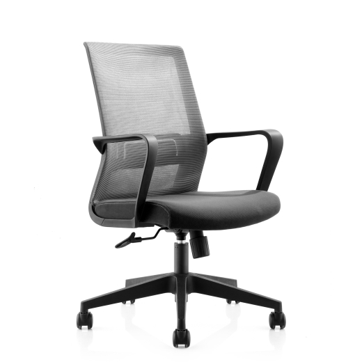 Konferenčná stolička Smart, textil, sivá - 1