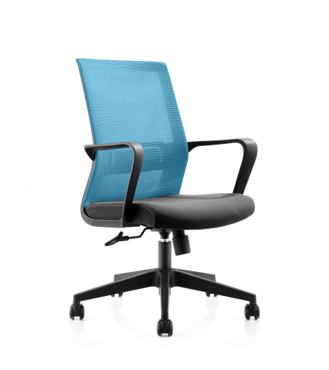 Konferenčná stolička Smart, textilná, modrá