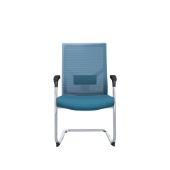 Konferenčná stolička Snow (SET 2 ks), textil, modrá