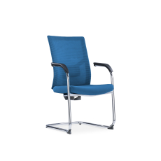 Konferenčná stolička Snow (SET 2 ks), textil, tmavomodrá - 2