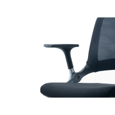 Konferenčná stolička Swiss (SET 2 ks), textilná, čierna - 4