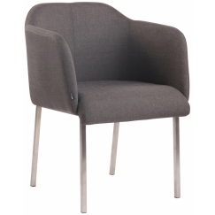 Konferenčné kreslo Magnus, textil, tmavo šedá
