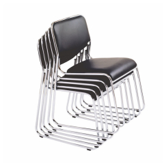 Konferenčné stoličky Axo (SADA 5 ks), syntetická koža, čierna