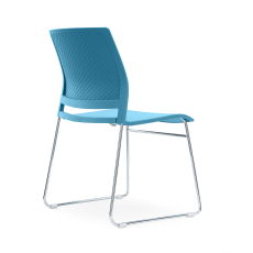 Konferenčné stoličky Gardena (SADA 4 ks) plastové, modré - 3