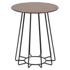 Konferenční stolek Goldy, 50 cm, černá/bronz - 1