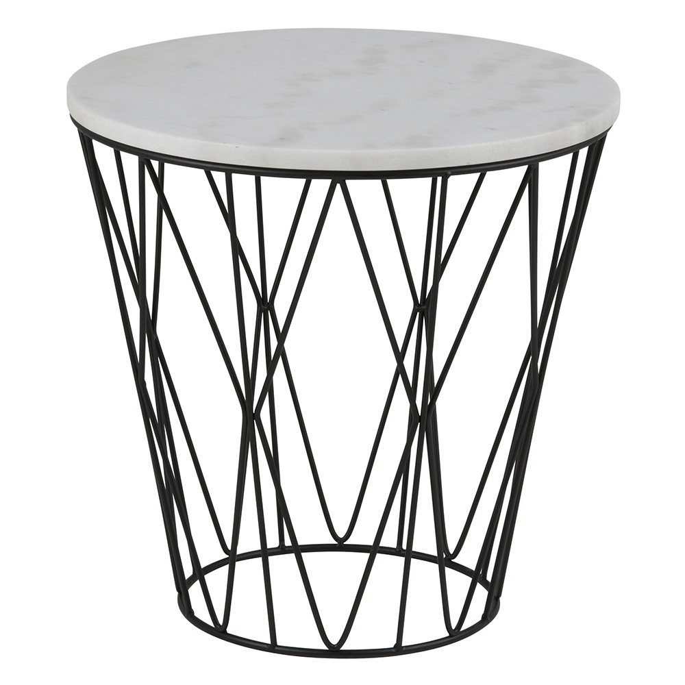 Konferenční / noční stolek s mramorovu deskou Gone, 50 cm