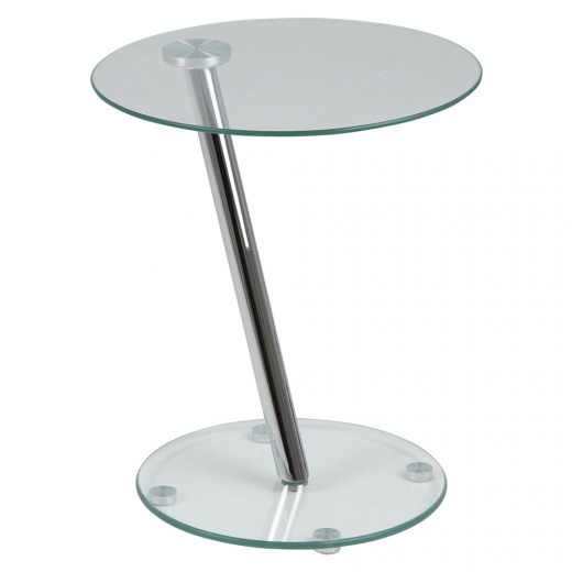 Konferenční / noční stolek Trisha, 38 cm, čirá - 1
