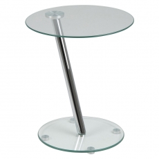 Konferenční / noční stolek Trisha, 38 cm, čirá - 1
