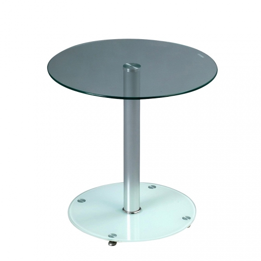 Konferenční / odkládací stolek Anna, 50 cm, čirá/bílá - 1