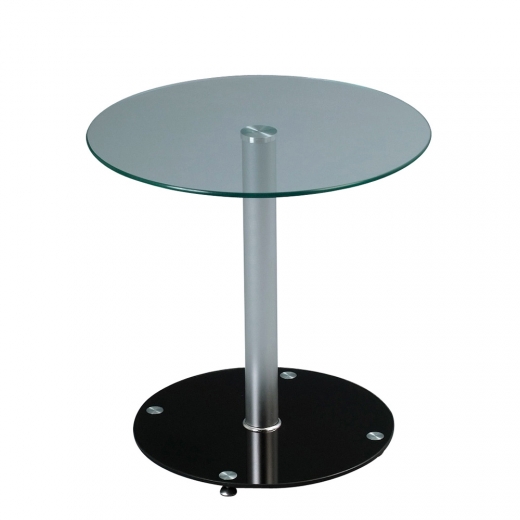 Konferenční / odkládací stolek Anna, 50 cm, čirá/černá - 1