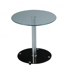 Konferenční / odkládací stolek Anna, 50 cm, čirá/černá - 1